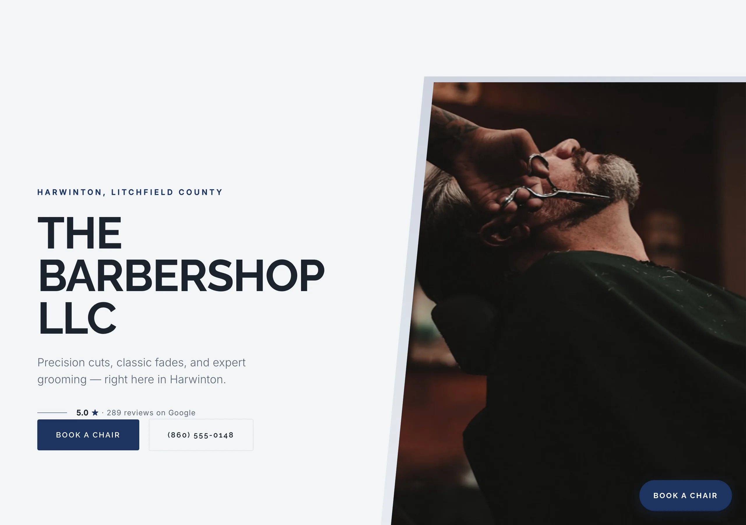 Signature website design for Barbershops