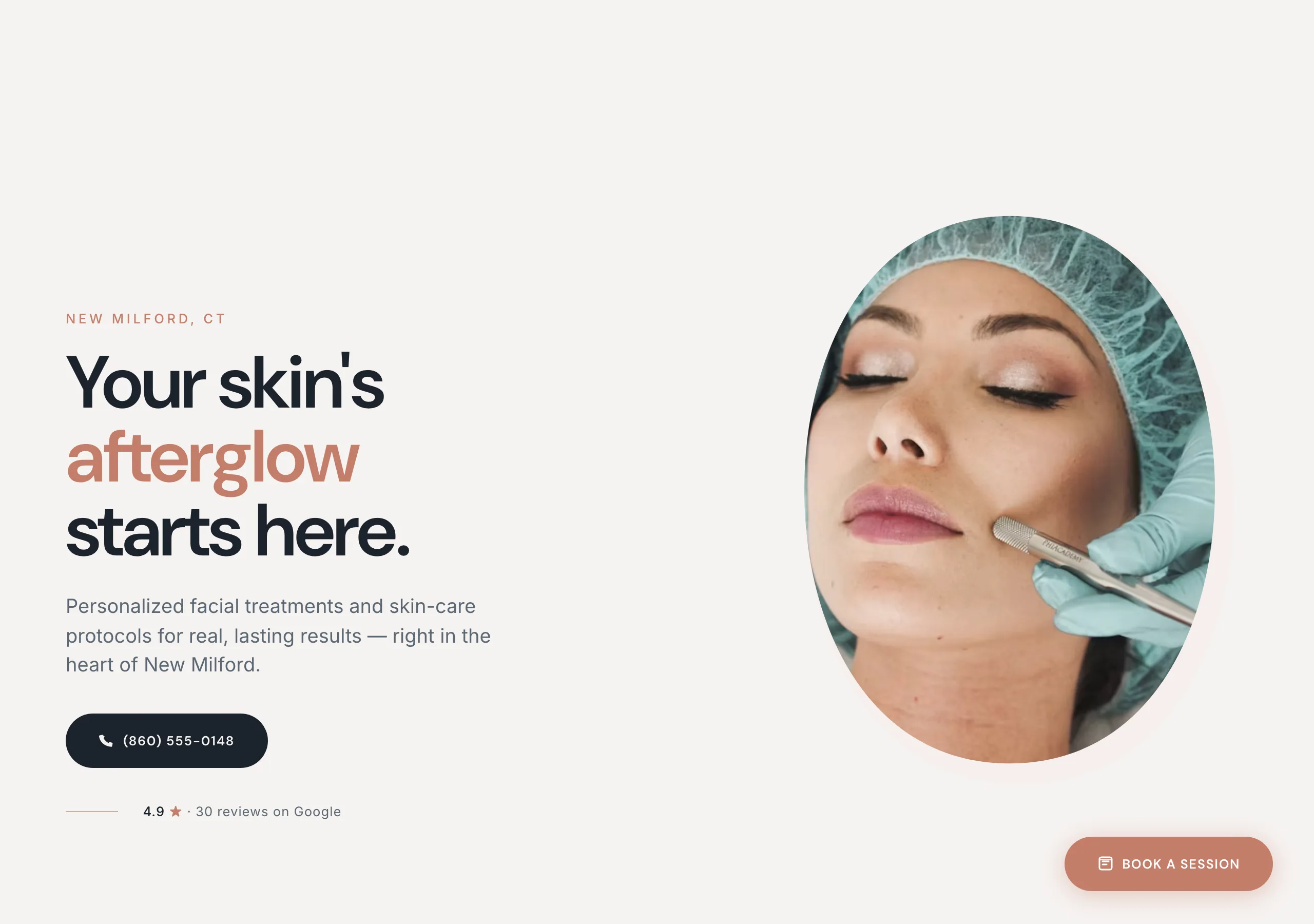 Signature website design for Estheticians