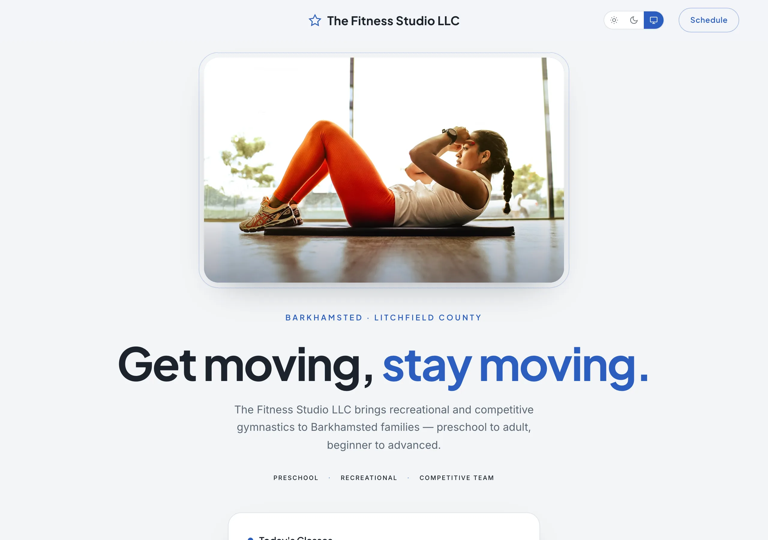 Signature website design for Fitness Studios