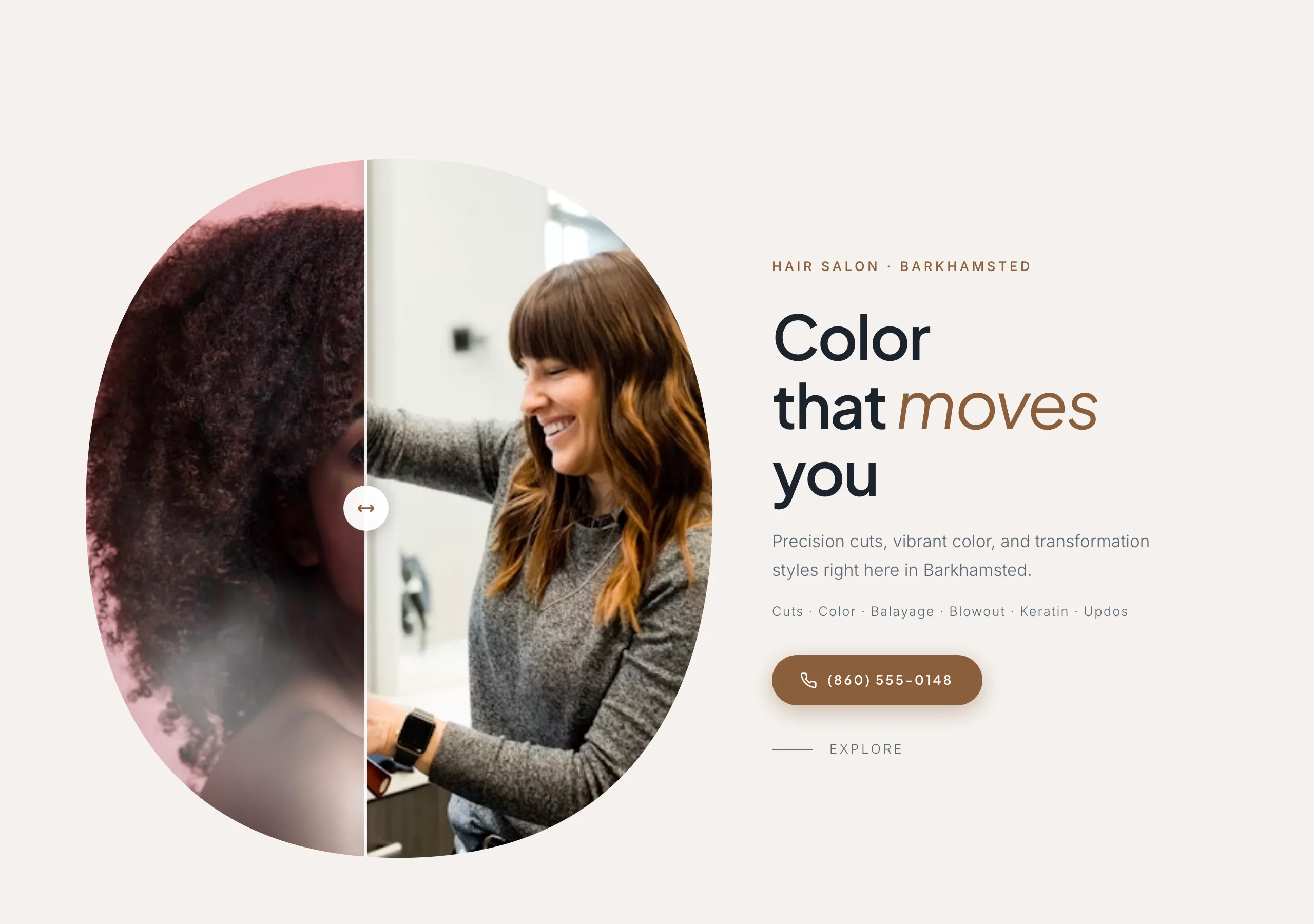 Signature website design for Hair Salons
