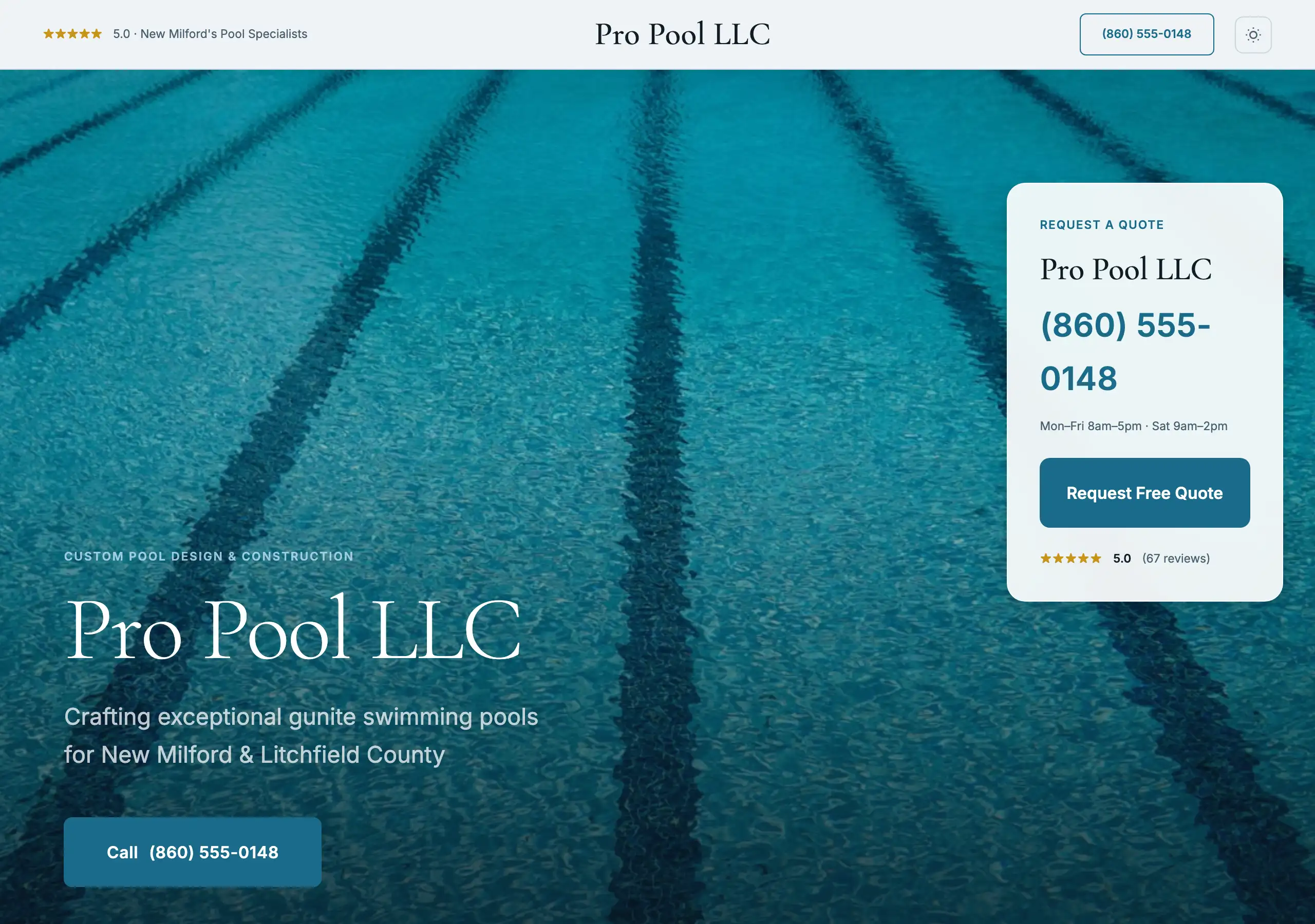Signature website design for Pool