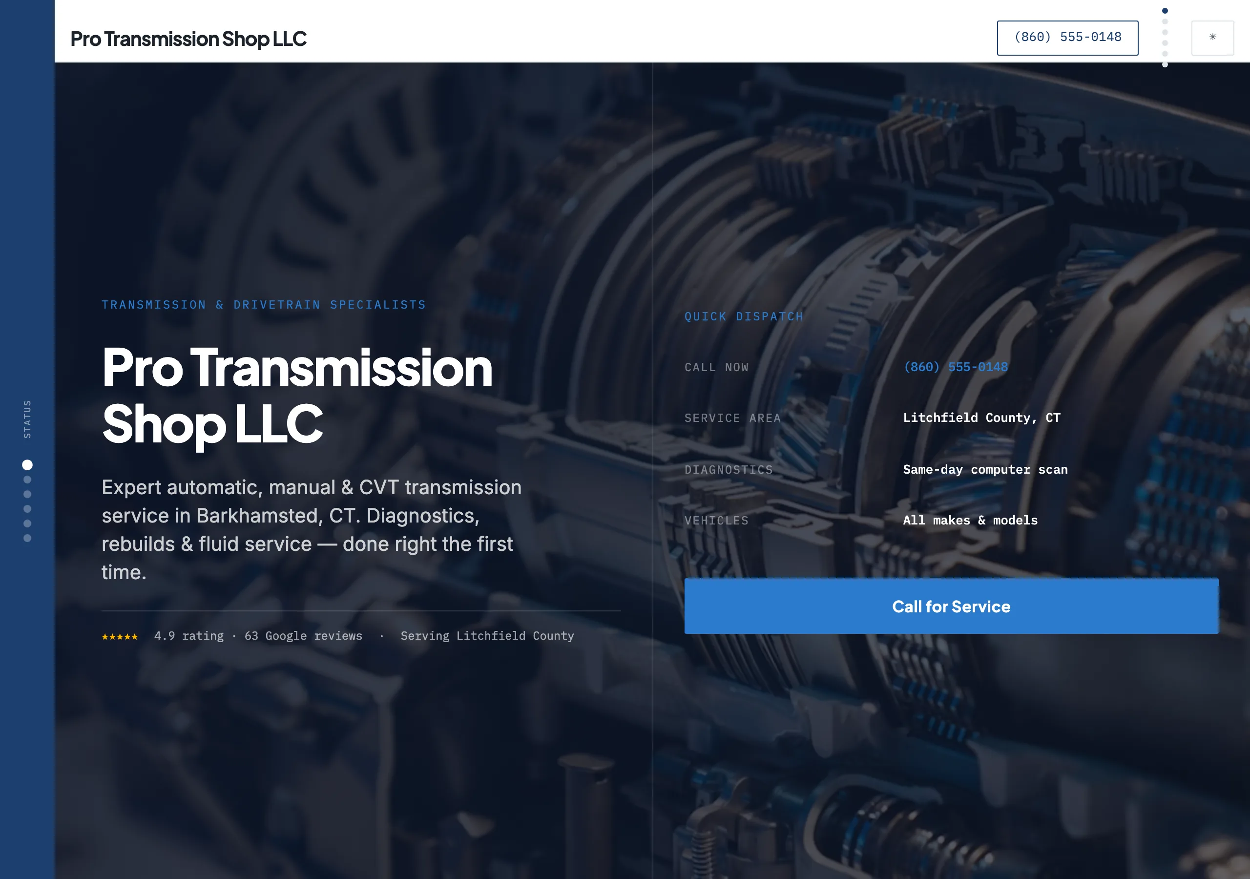 Signature website design for Transmission Shops