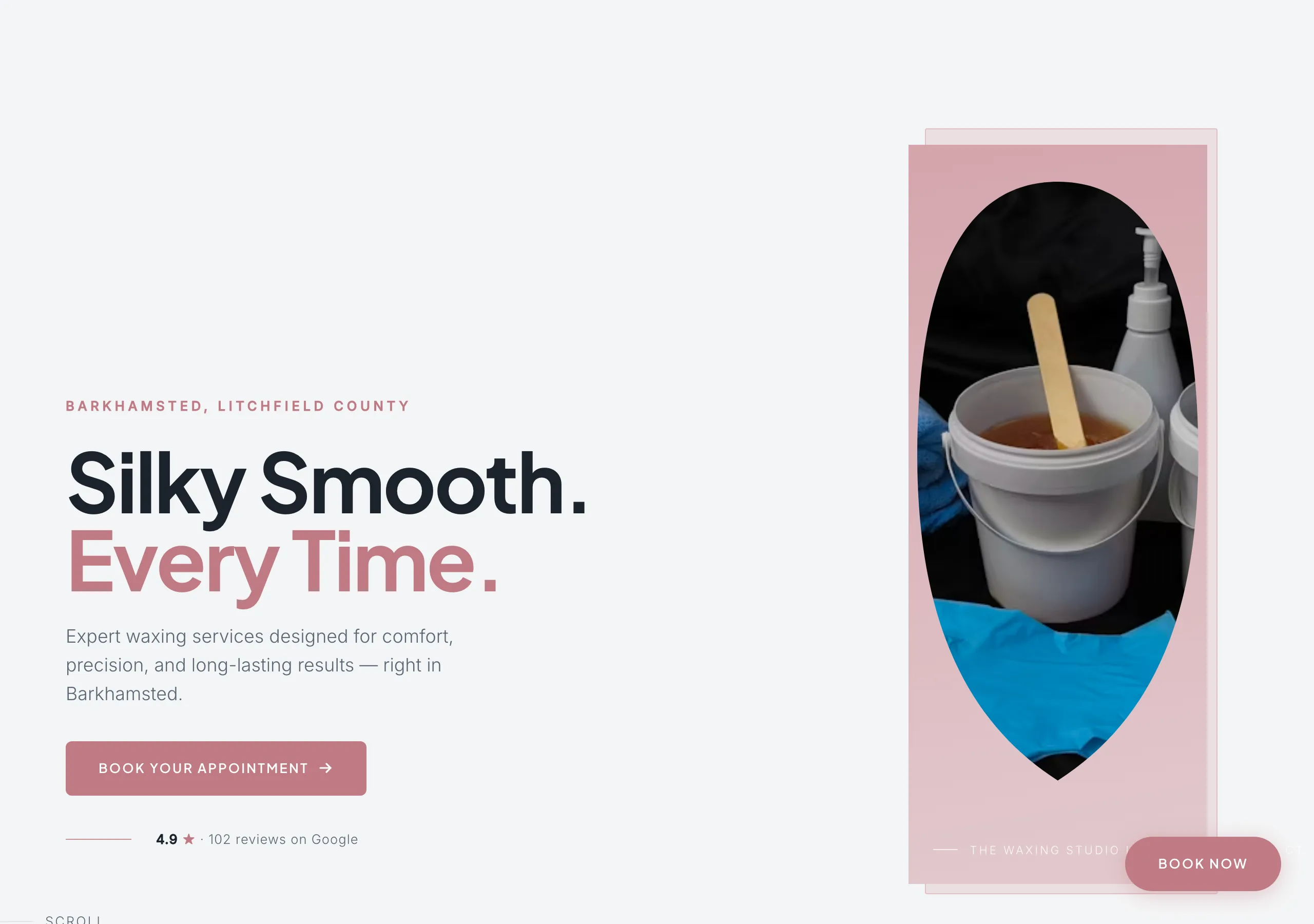 Signature website design for Waxing Studios